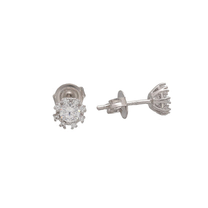 Sterling Silver 925 Snowflake Spark Earrings - FKJERNSL10824