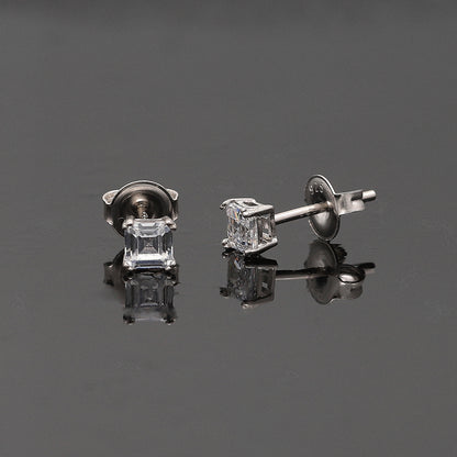 Sterling Silver 925 Prism Cut Earrings - FKJERNSL10826