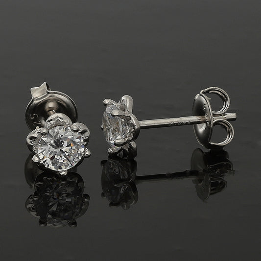 Sterling Silver 925 Luxe Round Earrings - FKJERNSL10842