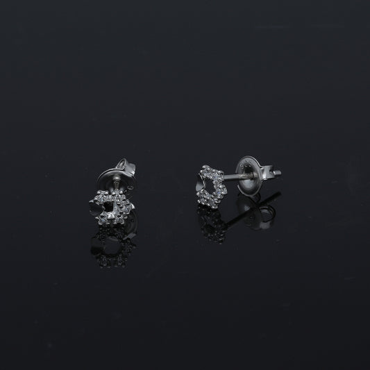 Sterling Silver 925 Open Circle Earrings - FKJERNSL11105