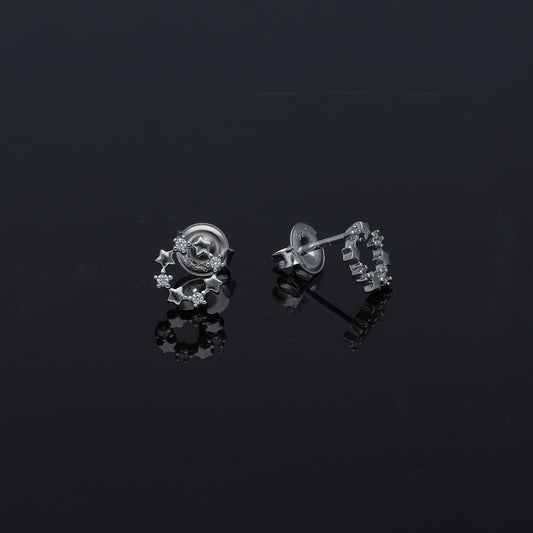 Sterling Silver 925 Star Stud Earrings - FKJERNSL11112