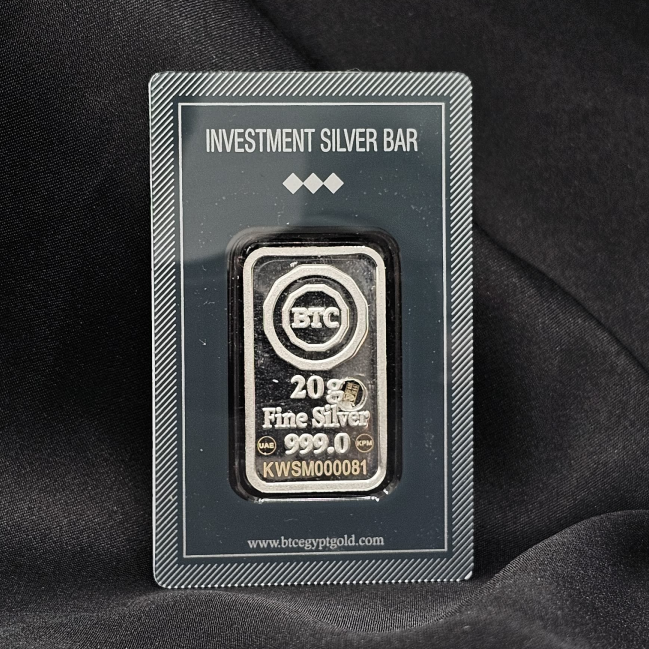 BTC 20 Grams Silver Bar in 999 Silver – FKJGBRSL6630