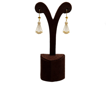 Gold Cascade Necklace Set (Necklace, Bracelet, Earrings and Ring) 21KT - FKJNKLST21KM10164