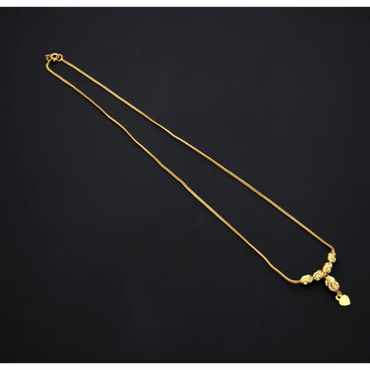 Gold Minimalist Dainty Drop Necklace 21KT - FKJNKL21KM10336