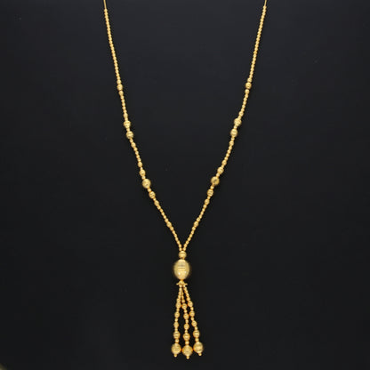 Gold Cascade Bead Necklace 21KT - FKJNKL21KM10338