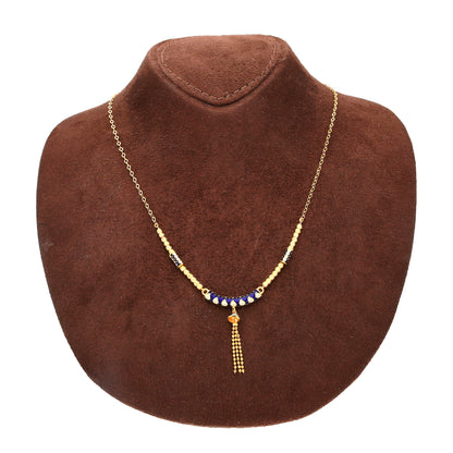 Gold Midnight Tassel Necklace 21KT - FKJNKL21KM10350