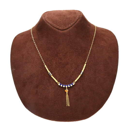 Gold Midnight Tassel Necklace 21KT - FKJNKL21KM10350