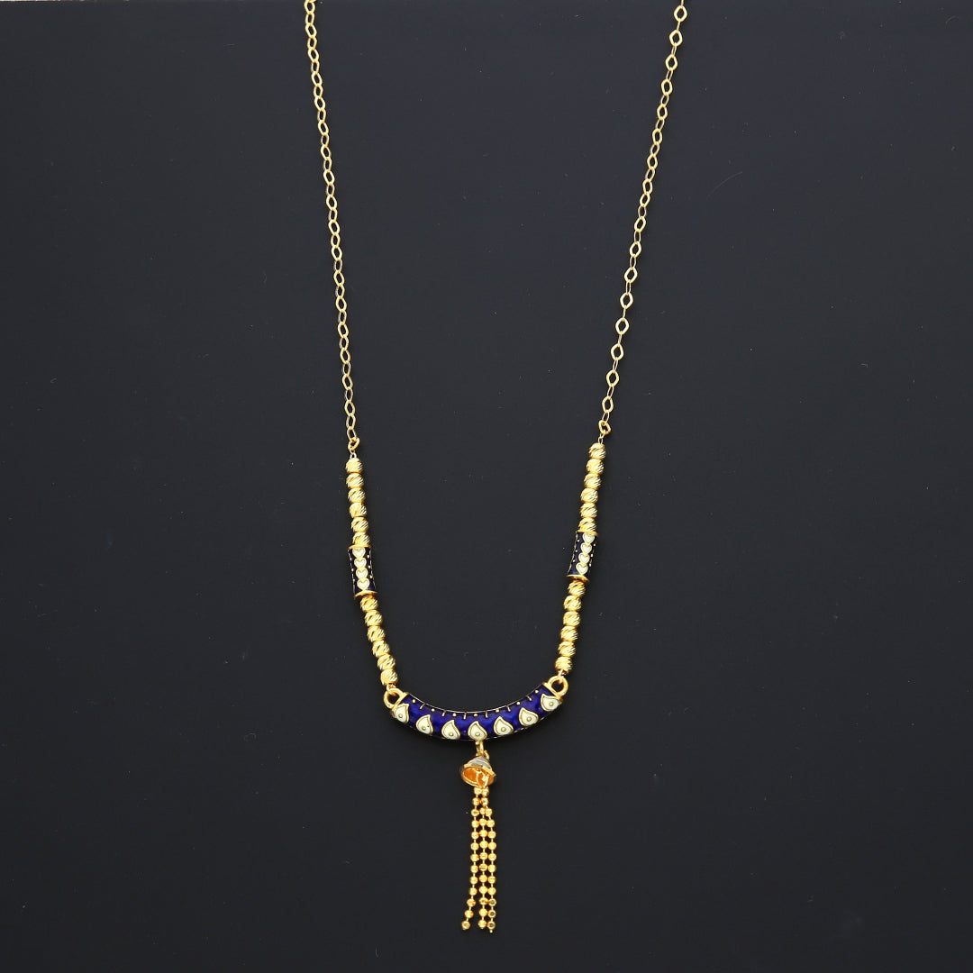 Gold Midnight Tassel Necklace 21KT - FKJNKL21KM10350