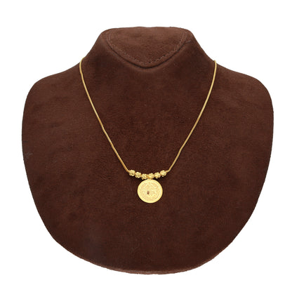 Gold Lira Heritage Necklace 21KT - FKJNKL21KM10358