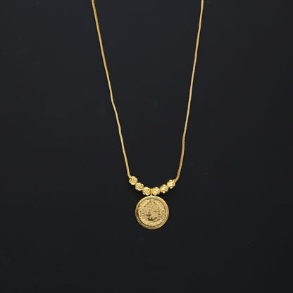Gold Lira Heritage Necklace 21KT - FKJNKL21KM10358