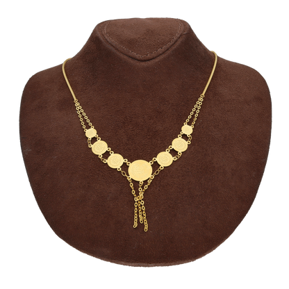 Gold Turkish Lira Tassel Necklace 21KT - FKJNKL21KM10364