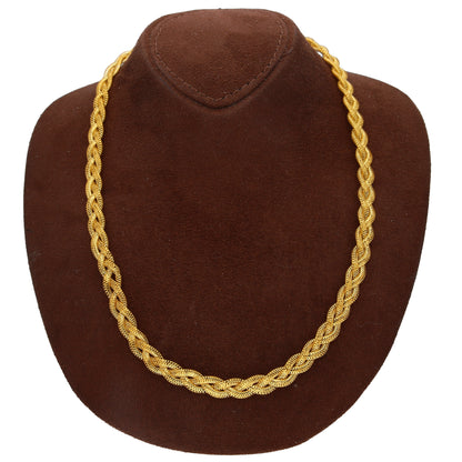 Gold Timeless Braided Chain 21KT - FKJCN21KM10381