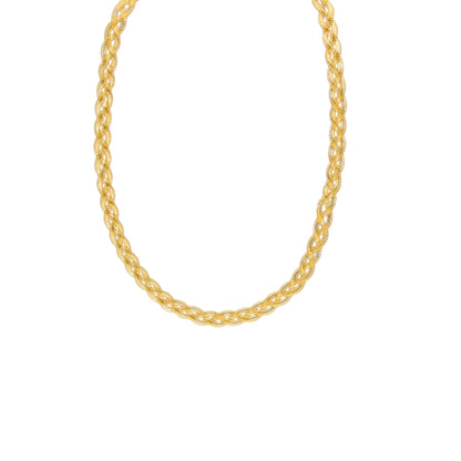Gold Timeless Braided Chain 21KT - FKJCN21KM10381