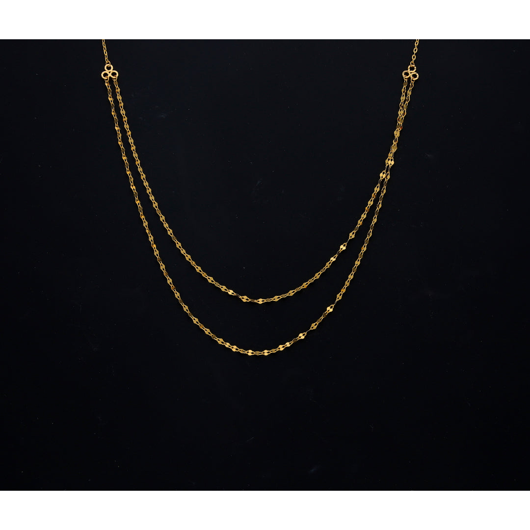 Gold Double-Strand Necklace 21KT - FKJNKL21KM10523