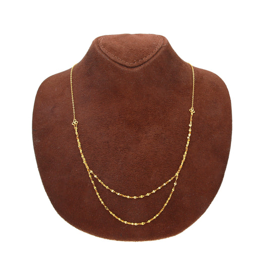 Gold Double-Strand Necklace 21KT - FKJNKL21KM10523