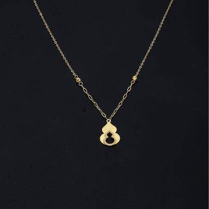 Gold Openwork Charm Necklace 21KT - FKJNKL21KM11230