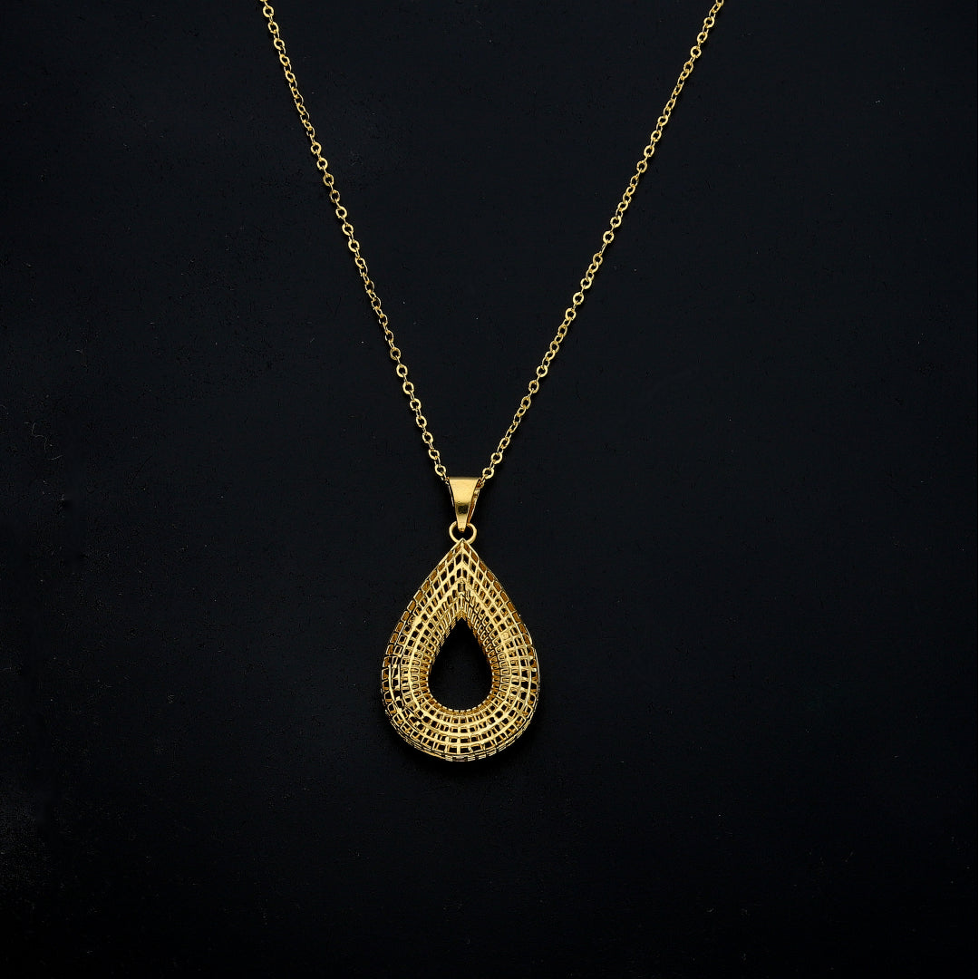 Gold Luxe Filigree Necklace 21KT - FKJNKL21KM11311