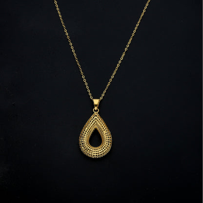 Gold Luxe Filigree Necklace 21KT - FKJNKL21KM11311