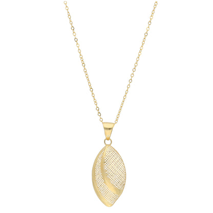 Gold Leaf Cutwork Necklace 21KT - FKJNKL21KM11320