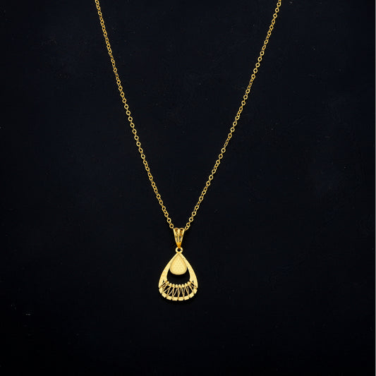 Gold Grace Drop Necklace 21KT - FKJNKL21KM11335