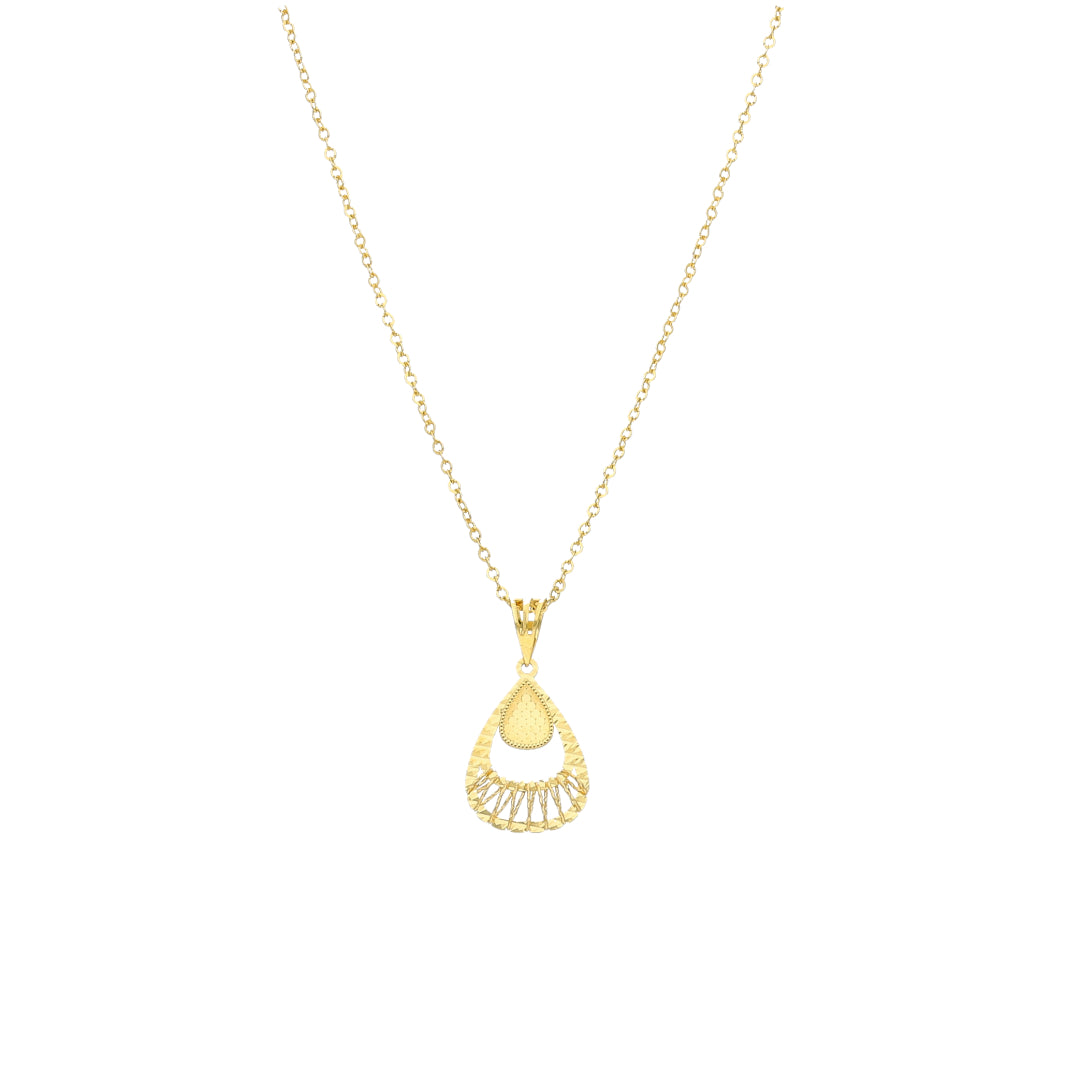 Gold Grace Drop Necklace 21KT - FKJNKL21KM11335
