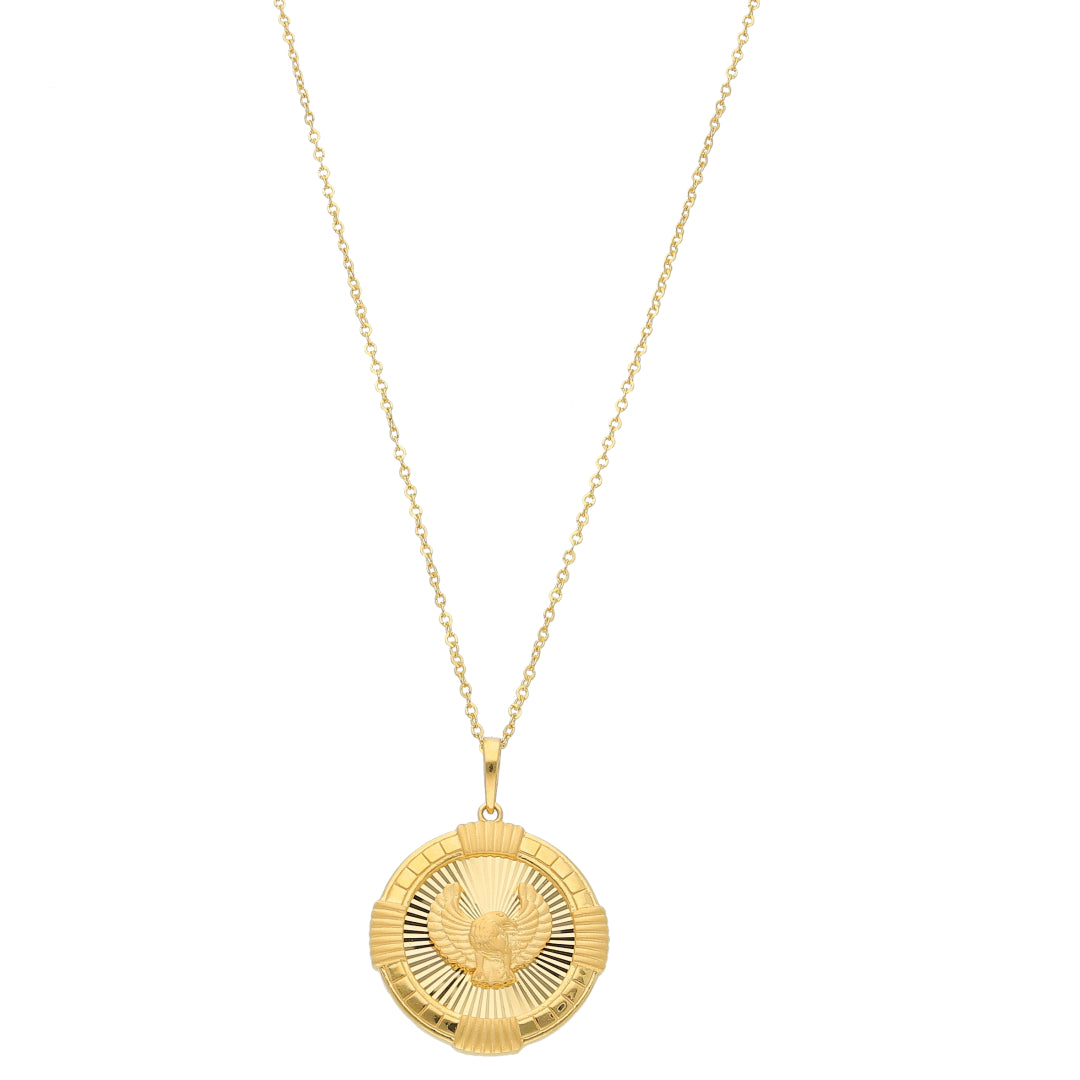 Gold Power Eagle Necklace 21KT - FKJNKL21KM11336