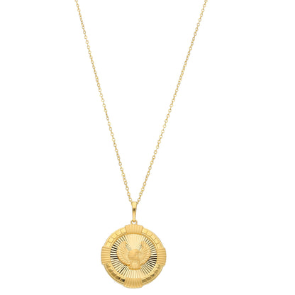 Gold Power Eagle Necklace 21KT - FKJNKL21KM11336