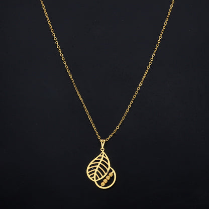 Gold Aureleaf Necklace 21KT - FKJNKL21KM11347