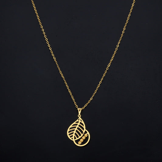 Gold Aureleaf Necklace 21KT - FKJNKL21KM11347