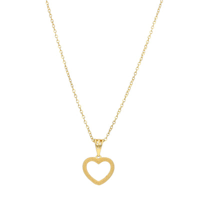 Gold Heartline Necklace 21KT - FKJNKL21KM11348