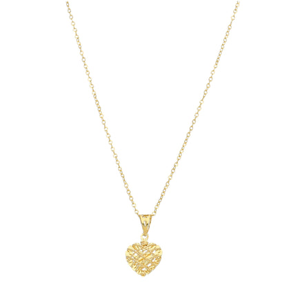 Gold Bloom Heart Necklace 21KT - FKJNKL21KM11353