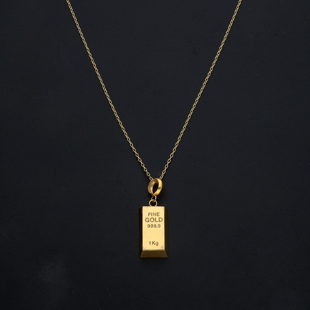 Gold Bar Style Necklace 21KT - FKJNKL21KM11437