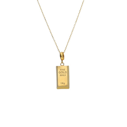 Gold Bar Style Necklace 21KT - FKJNKL21KM11437