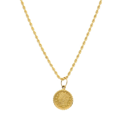 Gold Classic Lira Necklace 21KT - FKJNKL21KM11460
