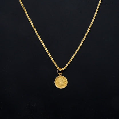 Gold Classic Lira Necklace 21KT - FKJNKL21KM11460