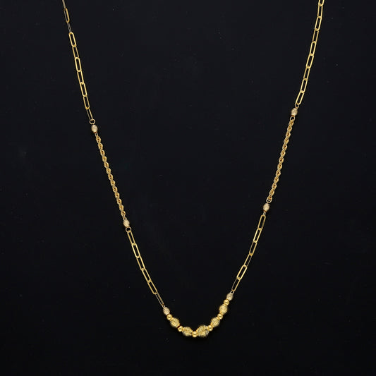 Gold Classic Necklace 21KT - FKJNKL21KM11610