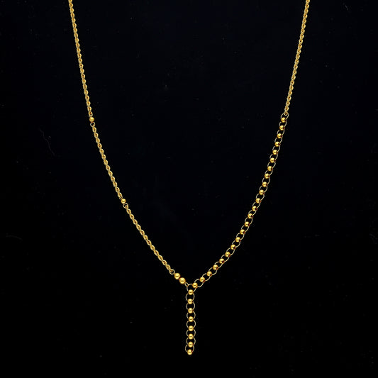Gold Classic Necklace 21KT - FKJNKL21KM11613
