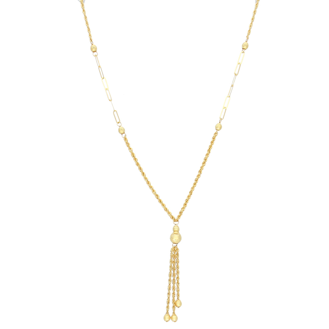 Gold Classic Necklace 21KT - FKJNKL21KM11614