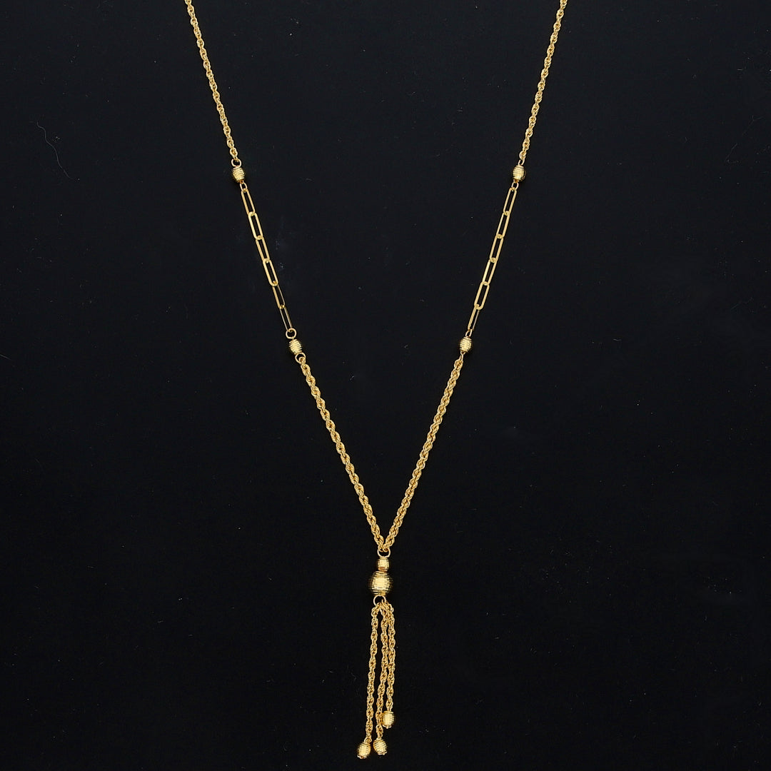Gold Classic Necklace 21KT - FKJNKL21KM11614
