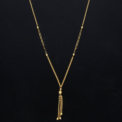 Gold Classic Necklace 21KT - FKJNKL21KM11614
