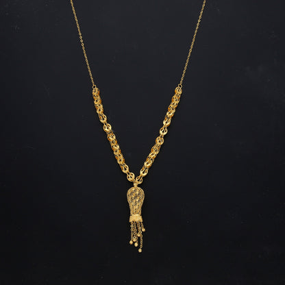 Gold Classic Turkish Necklace 21KT - FKJNKL21KM11615
