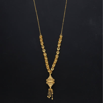 Gold Classic Turkish Necklace 21KT - FKJNKL21KM11616