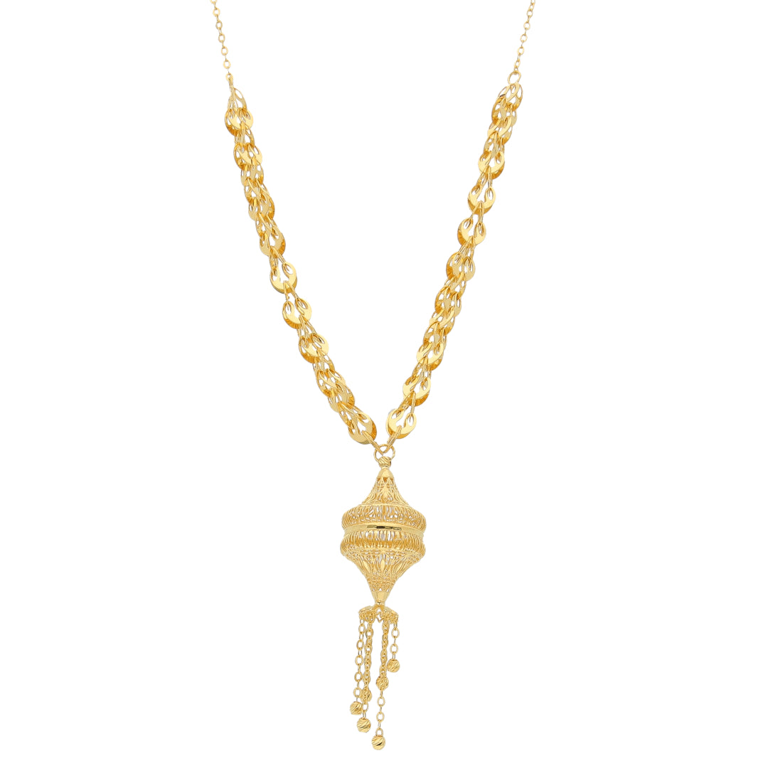 Gold Classic Turkish Necklace 21KT - FKJNKL21KM11616