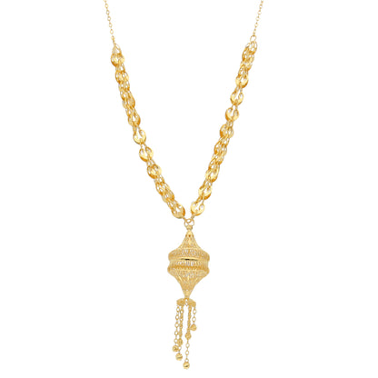 Gold Classic Turkish Necklace 21KT - FKJNKL21KM11616