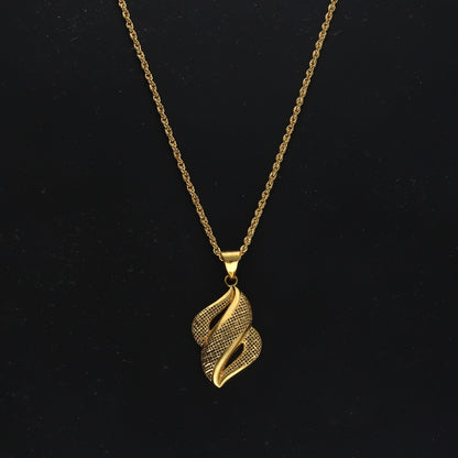 Gold Elegant Design Necklace (Chain With Pendant) 21KT - FKJNKL21KM11770