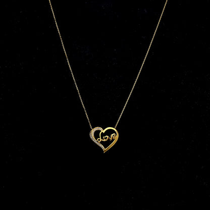 Gold Love Necklace 21KT - FKJNKL21KM11853