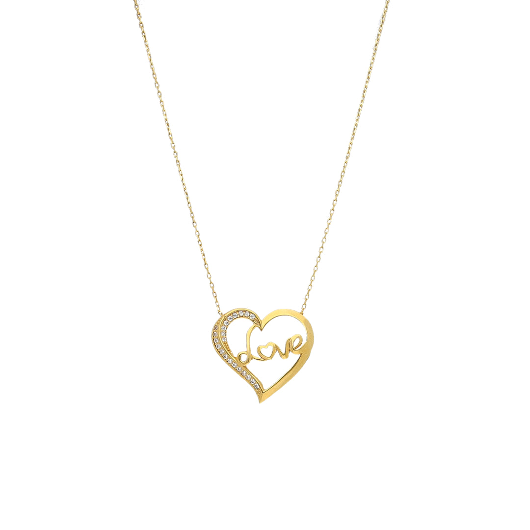 Gold Love Necklace 21KT - FKJNKL21KM11853