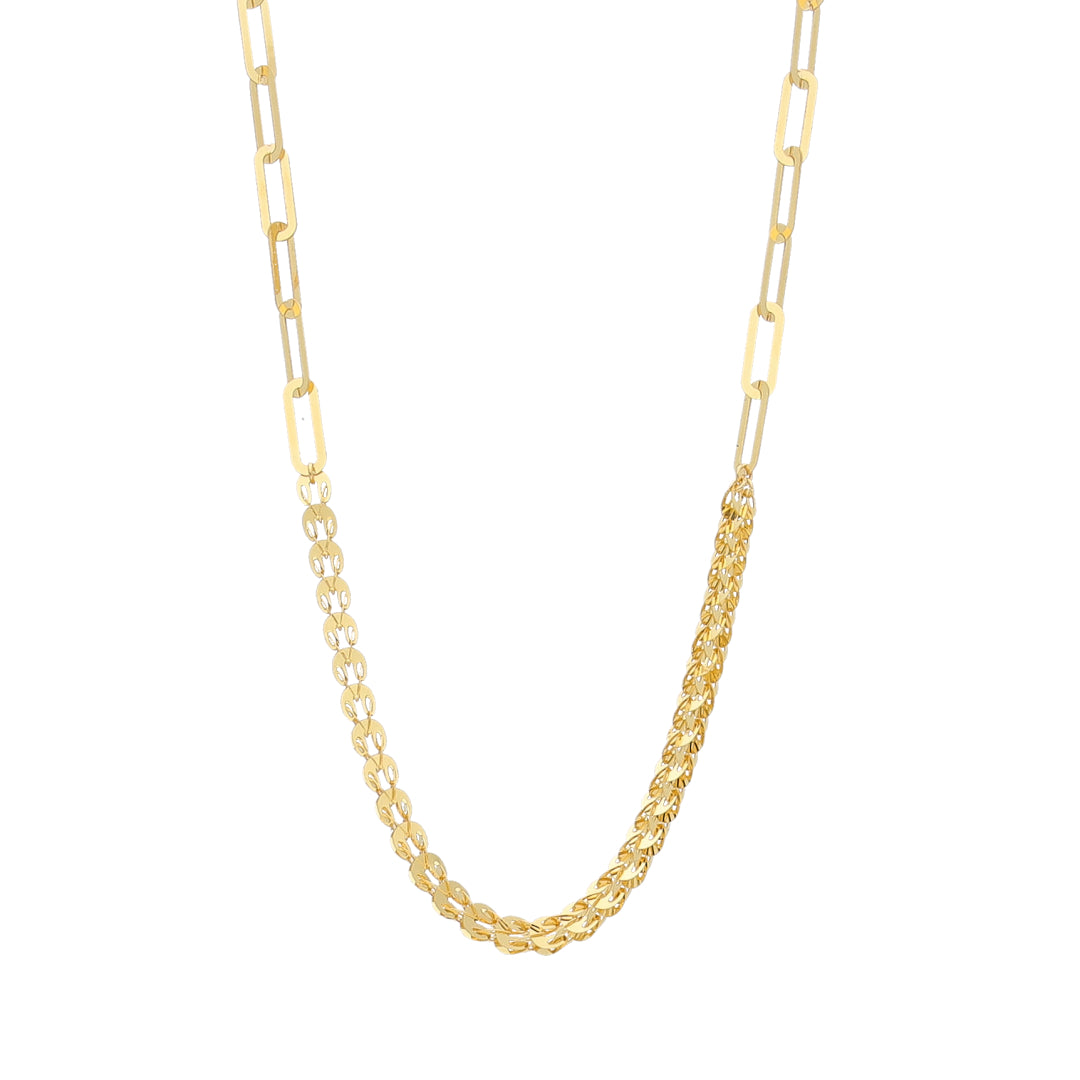 Gold Link Cascade Necklace 21KT - FKJNKL21KM11983