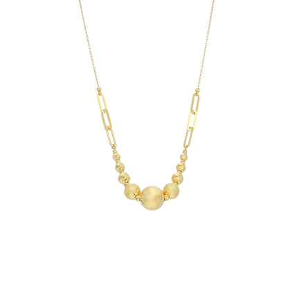 Gold Beads Necklace 21KT - FKJNKL21KM12002
