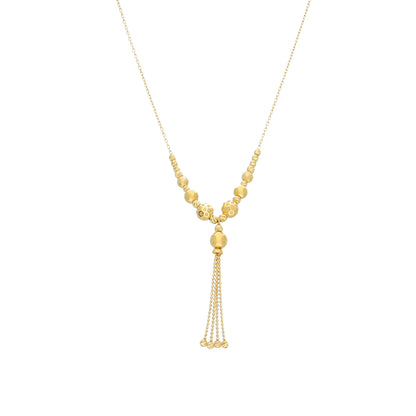 Gold Tassel Necklace 21KT - FKJNKL21KM12008